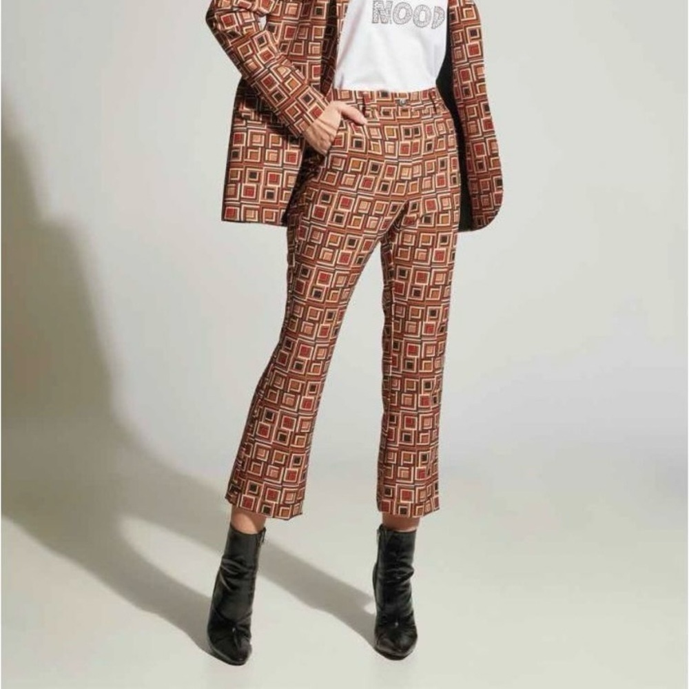 Cristina Gavioli XY Icon Geometric Patterned Pants Size Medium (28) - Picture 1 of 10